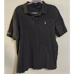 Polo Ralph Lauren Men’s Polo Top Size Large Gray Short Sleeve Classic Fit Cotton